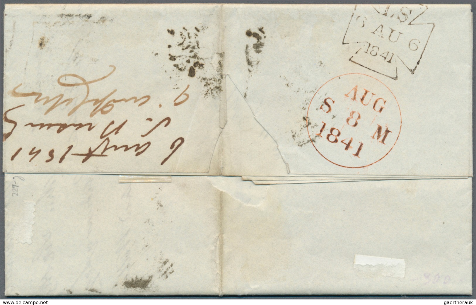 14133 Großbritannien: 1840-41 1d. Black, Right Hand Marginal Single Lettered I-L, Tied By Black Maltese Cr - Autres & Non Classés