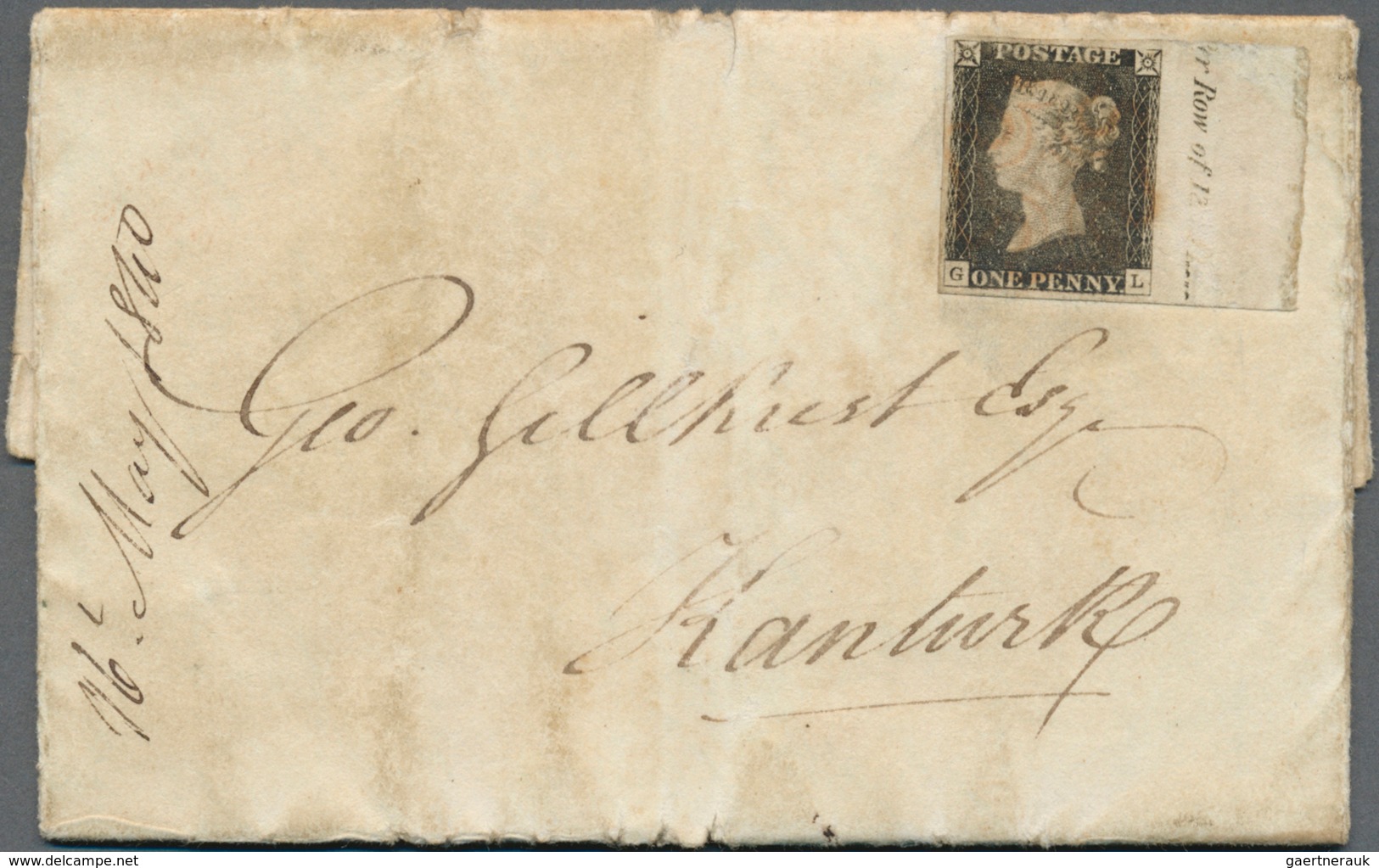 14135 Großbritannien: 1840 (26 May), Folded Entire From DUBLIN To Kanturk, Ireland Franked By 1d. Black Ri - Autres & Non Classés