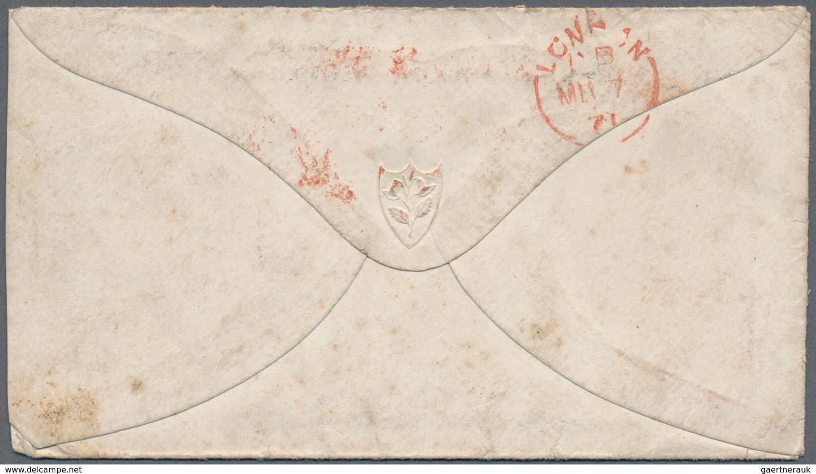 14156 Großbritannien: 1859/1897, Mail To California/USA, Two Covers And One Front To Sacramento Resp. San - Autres & Non Classés