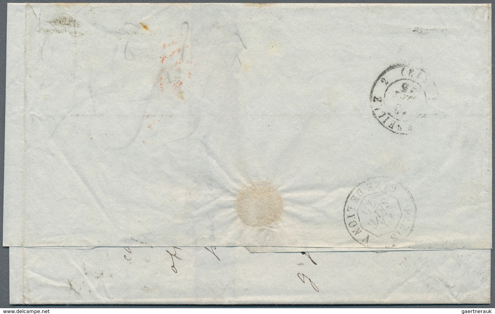 14162 Großbritannien: 1875: Outer Of Entire Letter Franked With Strip For Four 2 1/2 D Plate 1 (JE - JH), - Sonstige & Ohne Zuordnung