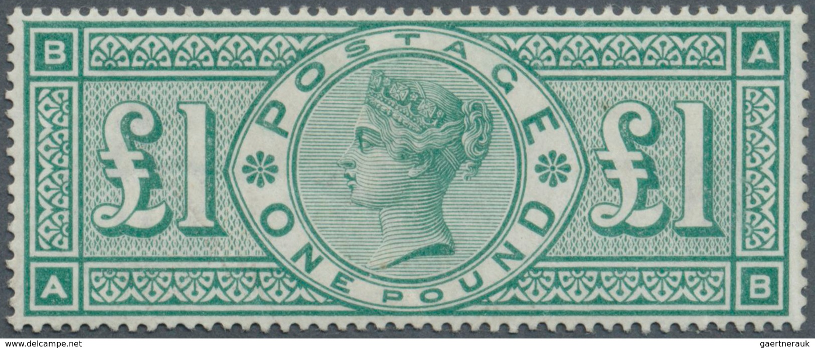 14167A Großbritannien: 1891, £1 Green, Fresh Colour, Well Perforated, Unmounted Mint, Very Rare In That Con - Sonstige & Ohne Zuordnung