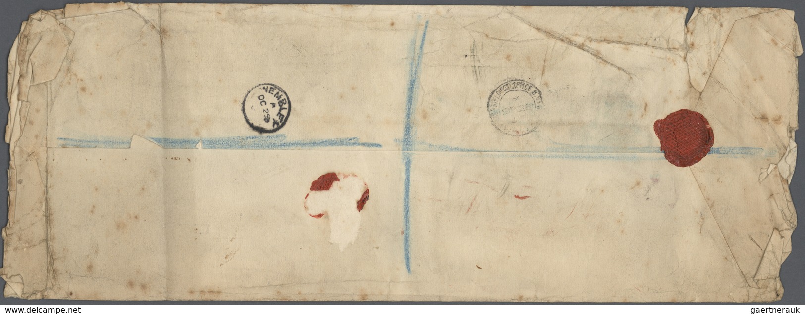 14168 Großbritannien: 1900 Very Large Official Registered Envelope (cover Faults) Franked With Pair Of 1 S - Autres & Non Classés
