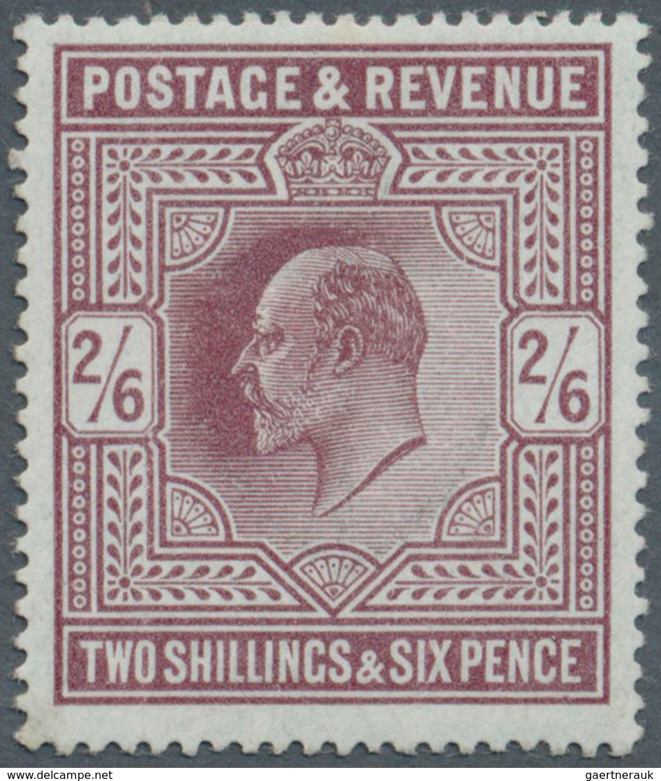 14172A Großbritannien: 1902/1911, 2s.6d. Purple, Fresh Colour, Well Perforated, Mint O.g. - Autres & Non Classés