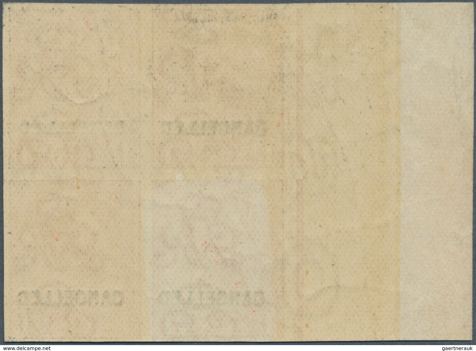 14194 Großbritannien: 1912, 1d. Scarlet, Wm Simple Cypher, Imperforate Left Marginal Block Of Four With "C - Sonstige & Ohne Zuordnung