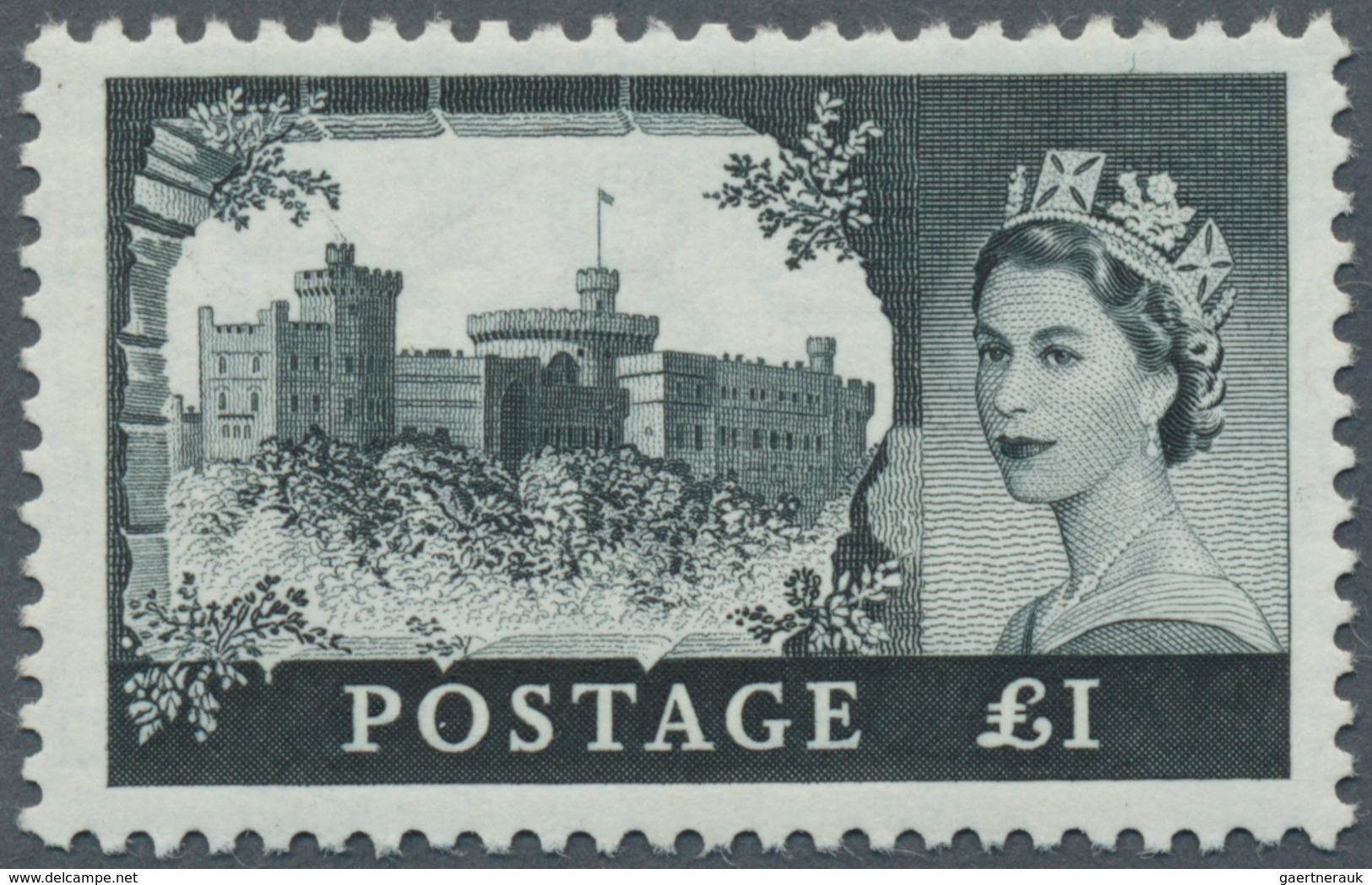 14217 Großbritannien: 1955/1958, £1 "Britische Burgen" Postfrisch - Sonstige & Ohne Zuordnung