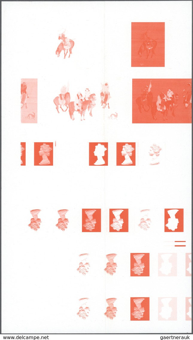 14239 Großbritannien - Machin: 1997/1998, Proof Sheet On Gummed Paper (vertical Fold), Size 17,3:30 Cm, De - Machin-Ausgaben