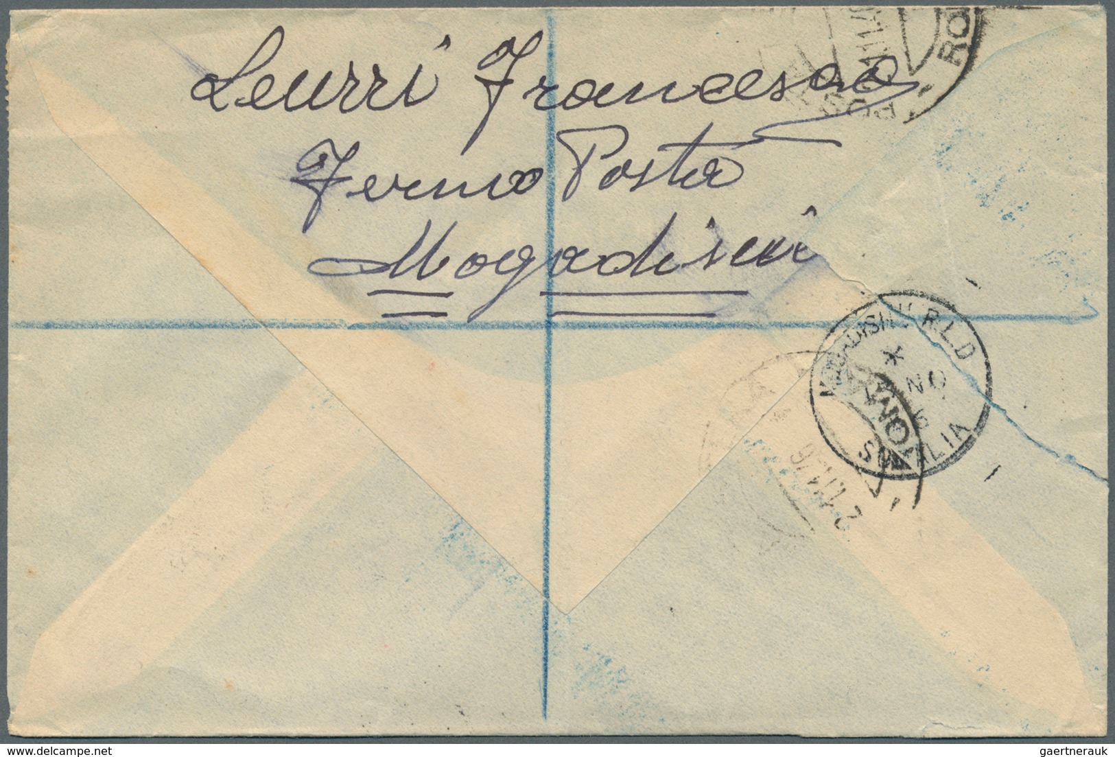 14260 Britische Militärpost II. WK: 1946/1947, British Occ. Somalia E.A.F., Group With 3 Airmail Covers: 2 - Autres & Non Classés