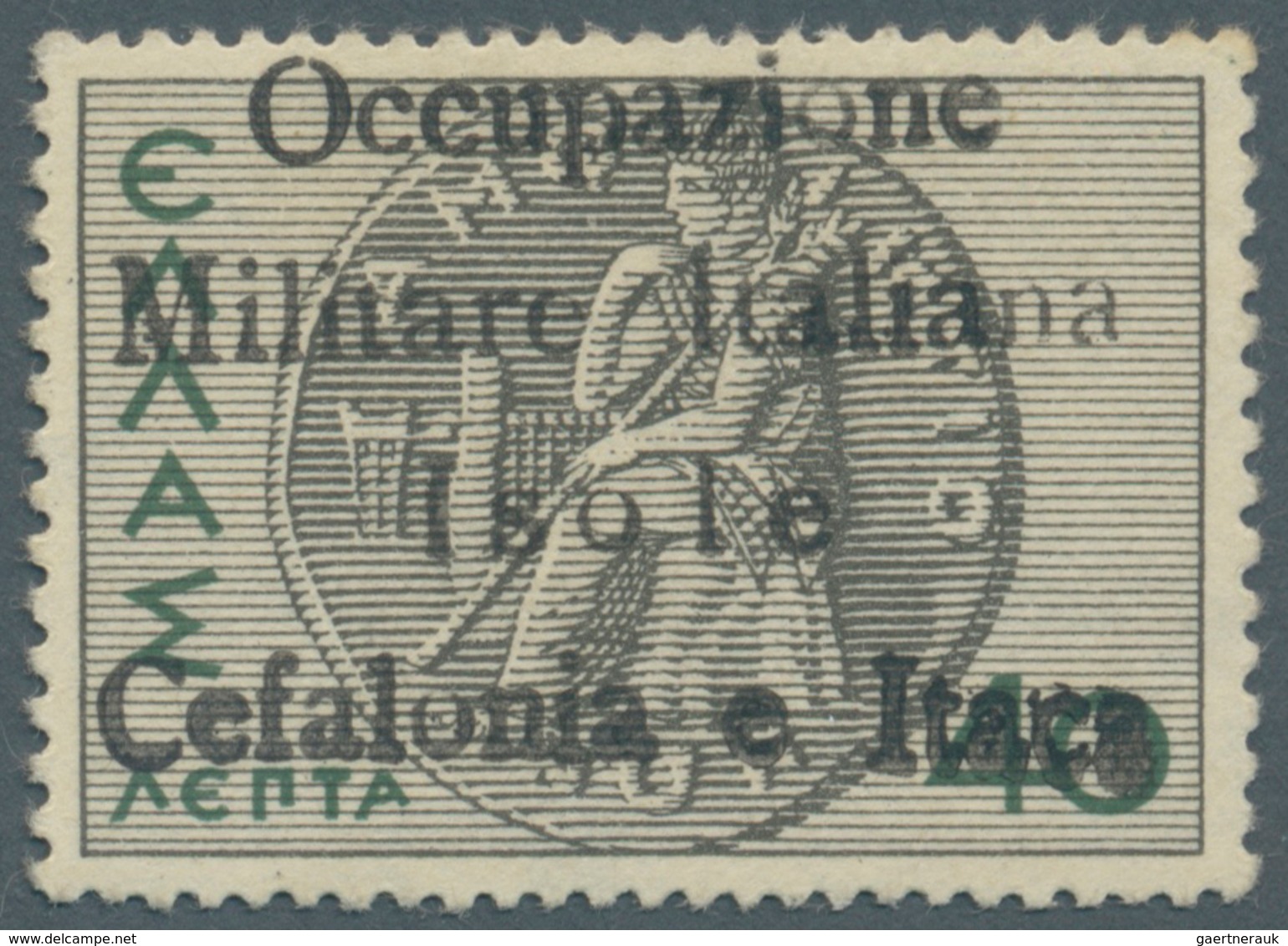 14283 Ionische Inseln - Lokalausgaben: Kefalonia Und Ithaka: ITHAKA: 1941, Freimarke 40 L. Schwarz/schwarz - Iles Ioniques