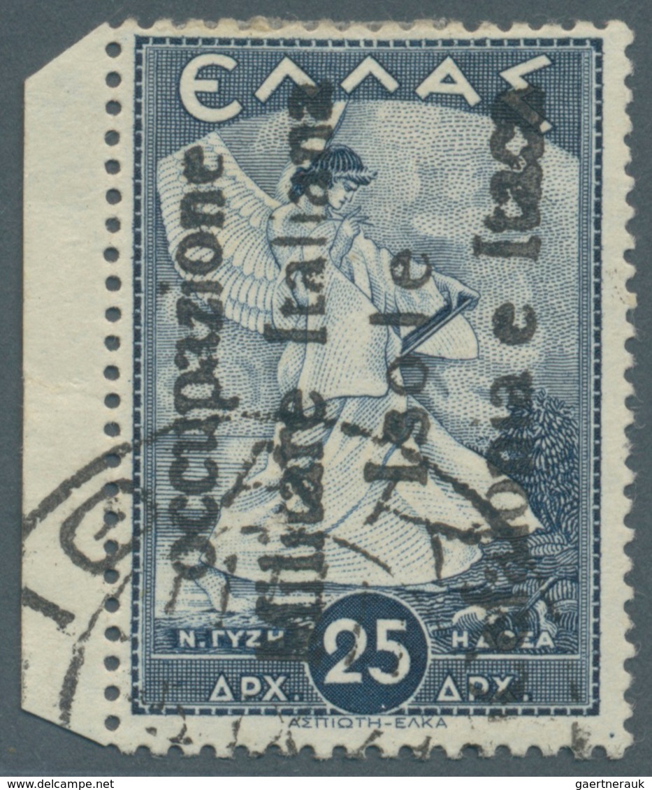 14284 Ionische Inseln - Lokalausgaben: Kefalonia Und Ithaka: ITHAKA: 1941, Freimarke 25 Dr. Schwarzblau Mi - Iles Ioniques