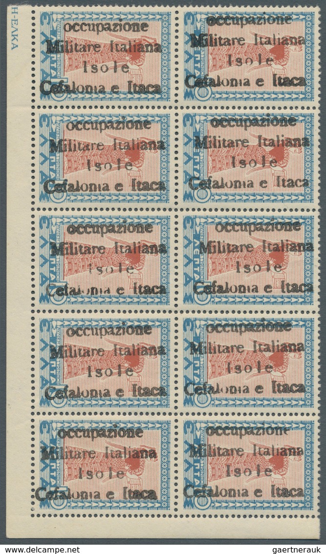 14286 Ionische Inseln - Lokalausgaben: Kefalonia Und Ithaka: 1941, Ithaca Issue, 10lep. Light Blue/reddish - Isole Ioniche