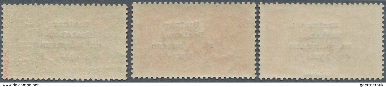 14306 Irland: 1922, "Rialtas" Overprints, Dollard Printing, Three High Values Unmounted Mint (few Irregula - Briefe U. Dokumente