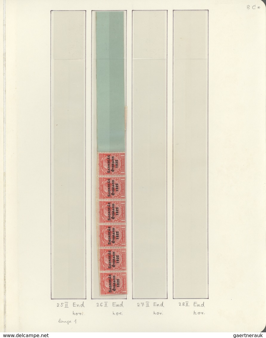 14313 Irland: 1922, Coils, Harrison 3-line "Saorstat" Overprints, Horizontal Feed ½d., 1d., 1½d. (2) And 2 - Lettres & Documents