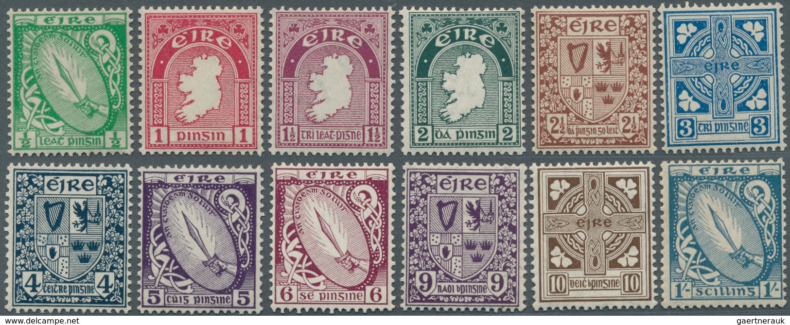 14314 Irland: 1922/1934, Definitives "National Symbols", Wm "SE", ½pg. To 1sc., Complete Set Of Twelve Val - Briefe U. Dokumente