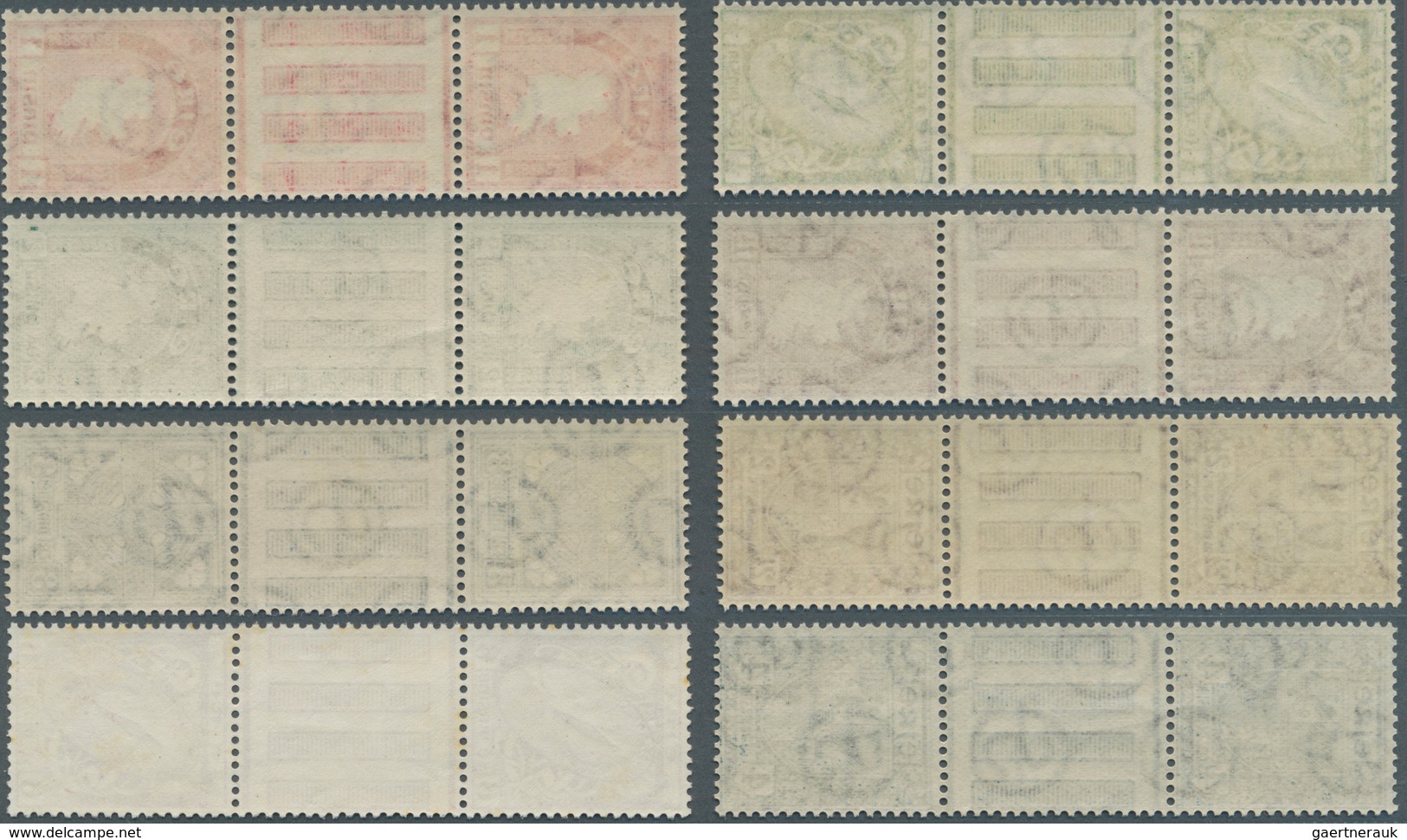 14315 Irland: 1922/1923, Defintives "National Symbols", Watermark "SE", ½pg. To 6pg., Eight Values (except - Lettres & Documents