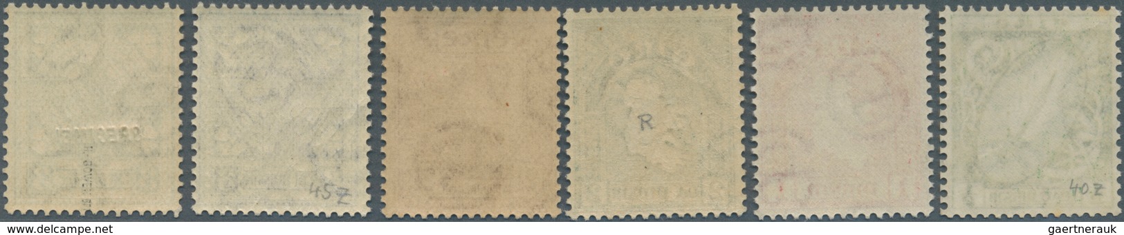 14318 Irland: 1922/1923, Definitives "National Symbols", Wm "SE", Five Values With Inverted Watermark, Unm - Lettres & Documents