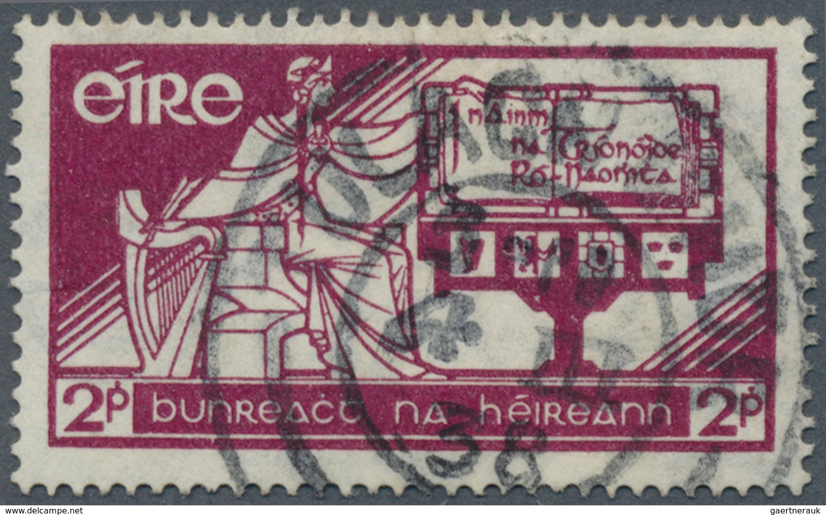 14331 Irland: 1937, Constitution Day, 2pg. Claret With Inverted Watermark, Neatly Cancelled By C.d.s. SG £ - Briefe U. Dokumente