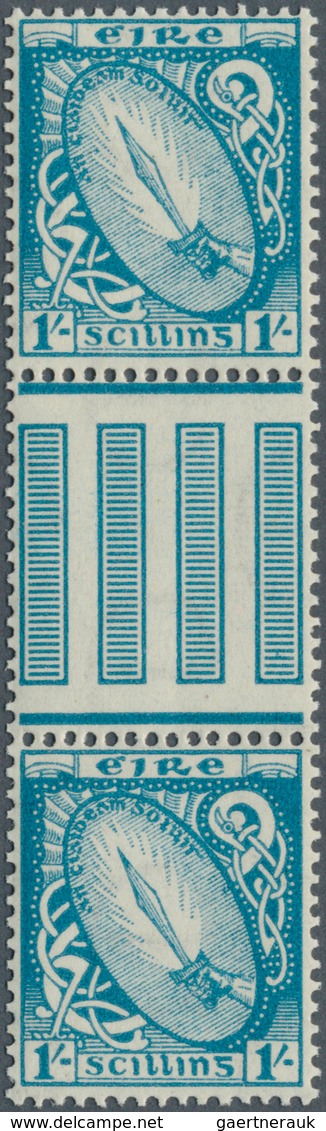 14332 Irland: 1940/1968, Definitives "National Symbols", Watermark "E", ½pg. To 1s., Set Of 17 (folded) Gu - Storia Postale