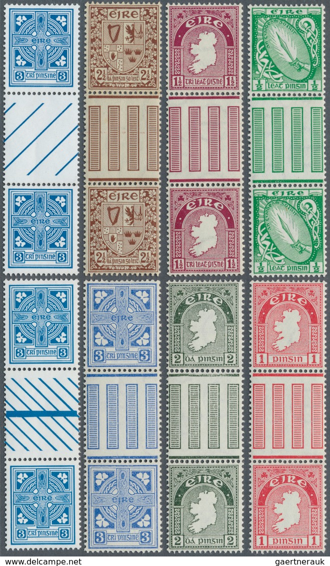 14332 Irland: 1940/1968, Definitives "National Symbols", Watermark "E", ½pg. To 1s., Set Of 17 (folded) Gu - Briefe U. Dokumente