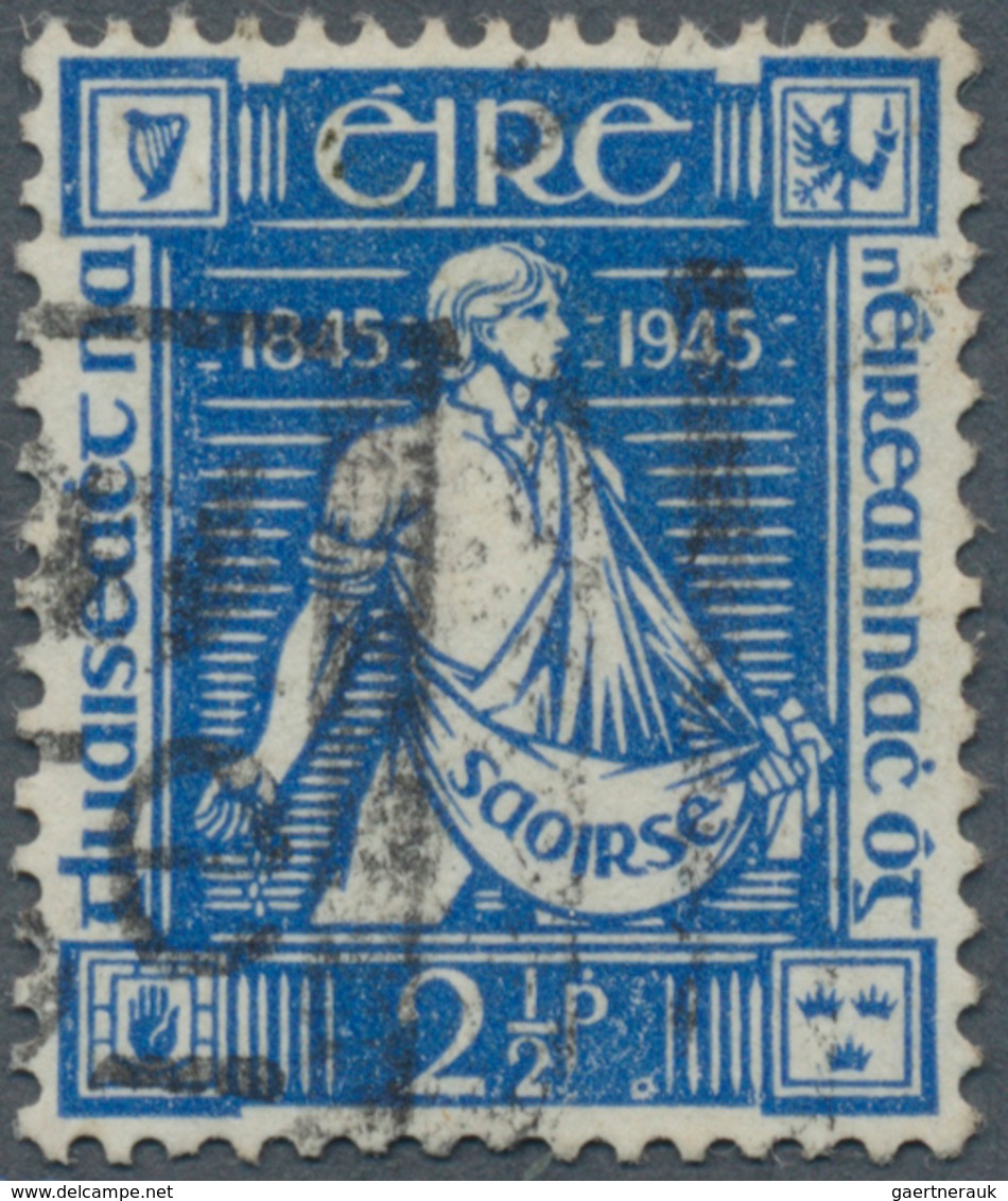 14336 Irland: 1945, Death Centenary Of Thomas Davis, 2½pg. Blue With Inverted Watermark, Fine Used Copy. S - Briefe U. Dokumente