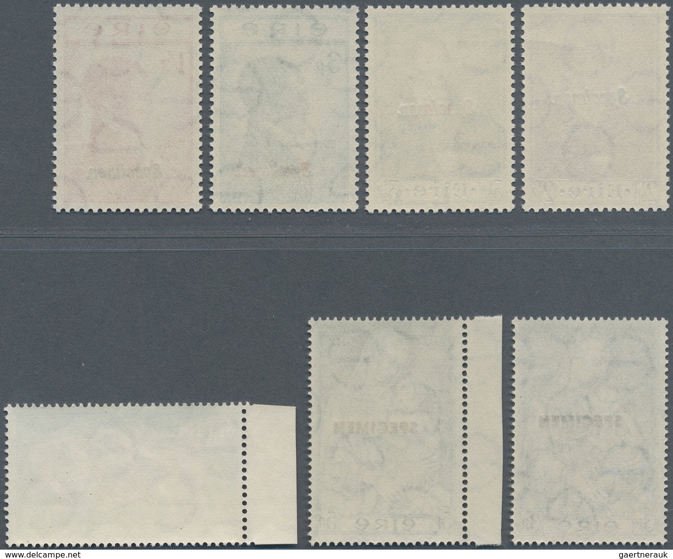 14338 Irland: 1952/1964, Group Of Eleven "Specimen" Stamps Incl. A Block Of Four. - Briefe U. Dokumente