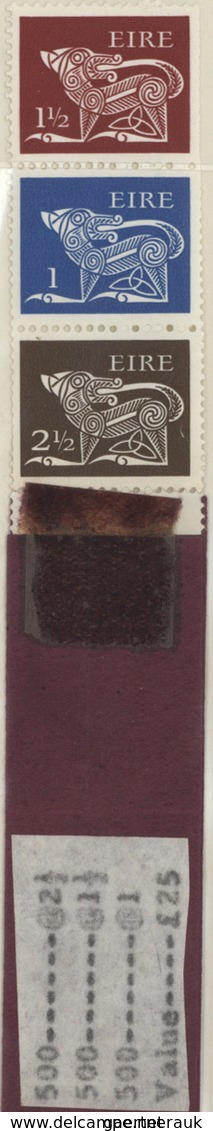 14343 Irland: 1971, "GERL" Decimals, Coil Leader With Strip CS1, With Typed Label "Value----£25", Unmounte - Storia Postale