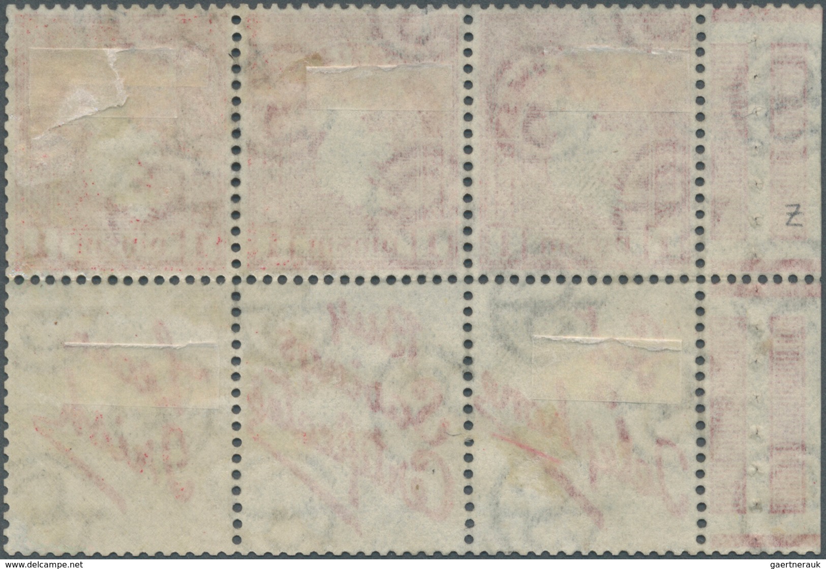 14345 Irland - Zusammendrucke: 1931, Booklet Pane 3x1pg. Carmine (inverted Watermark) With Three Advertise - Autres & Non Classés