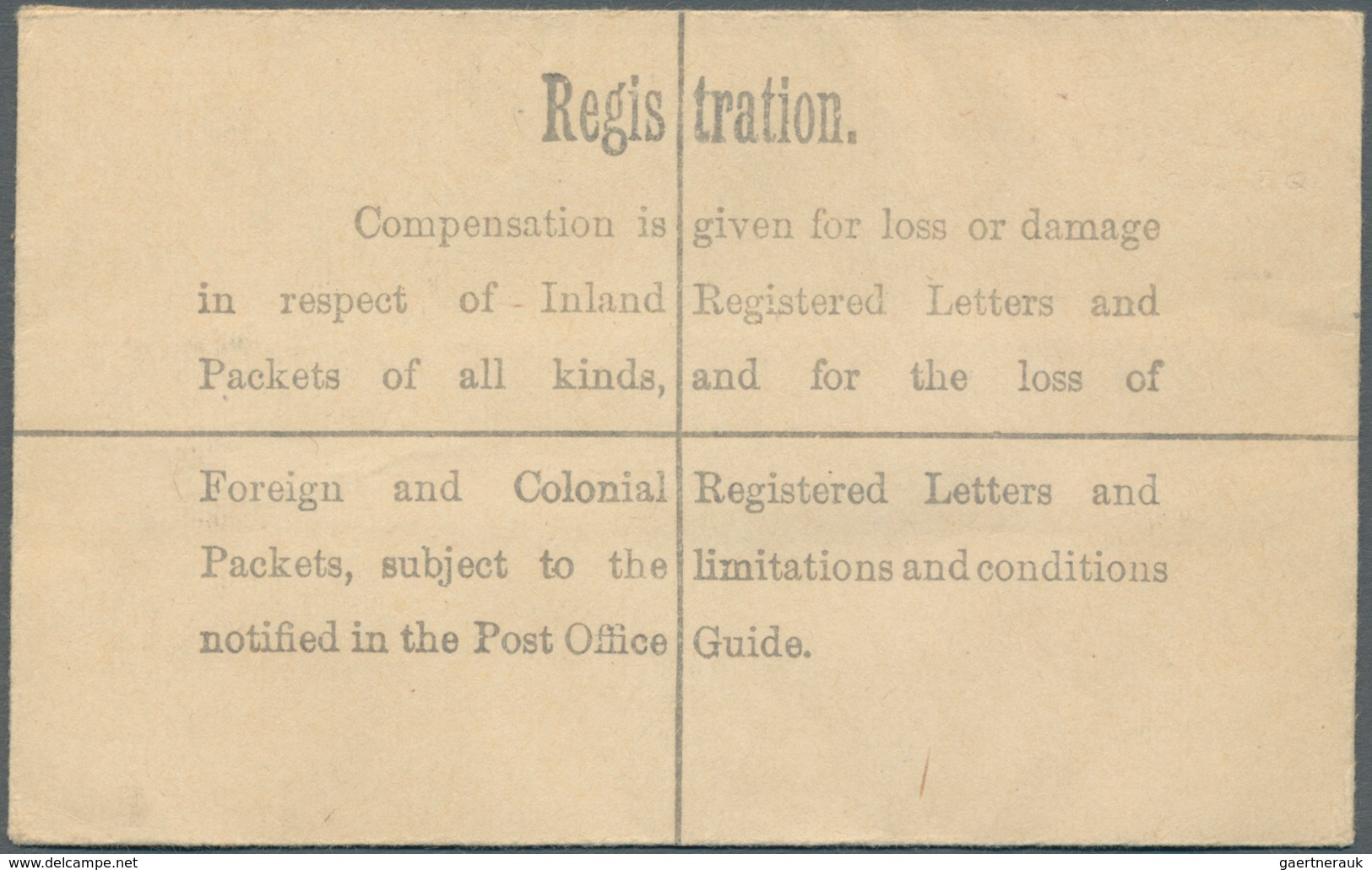 14420 Irland - Ganzsachen: British Dominion: 1922, King Georg V. 5 d. pale green registered envelope in si