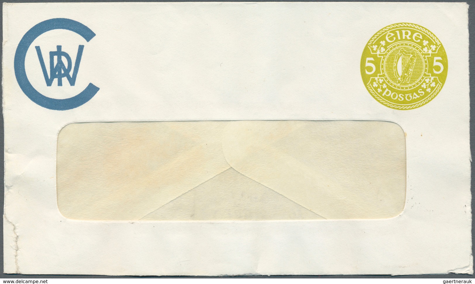 14462 Irland - Ganzsachen: CWID: 1974, 5 D. Pale Green Window Envelope, Used With Machine Mark "BAILE ÁTHA - Ganzsachen