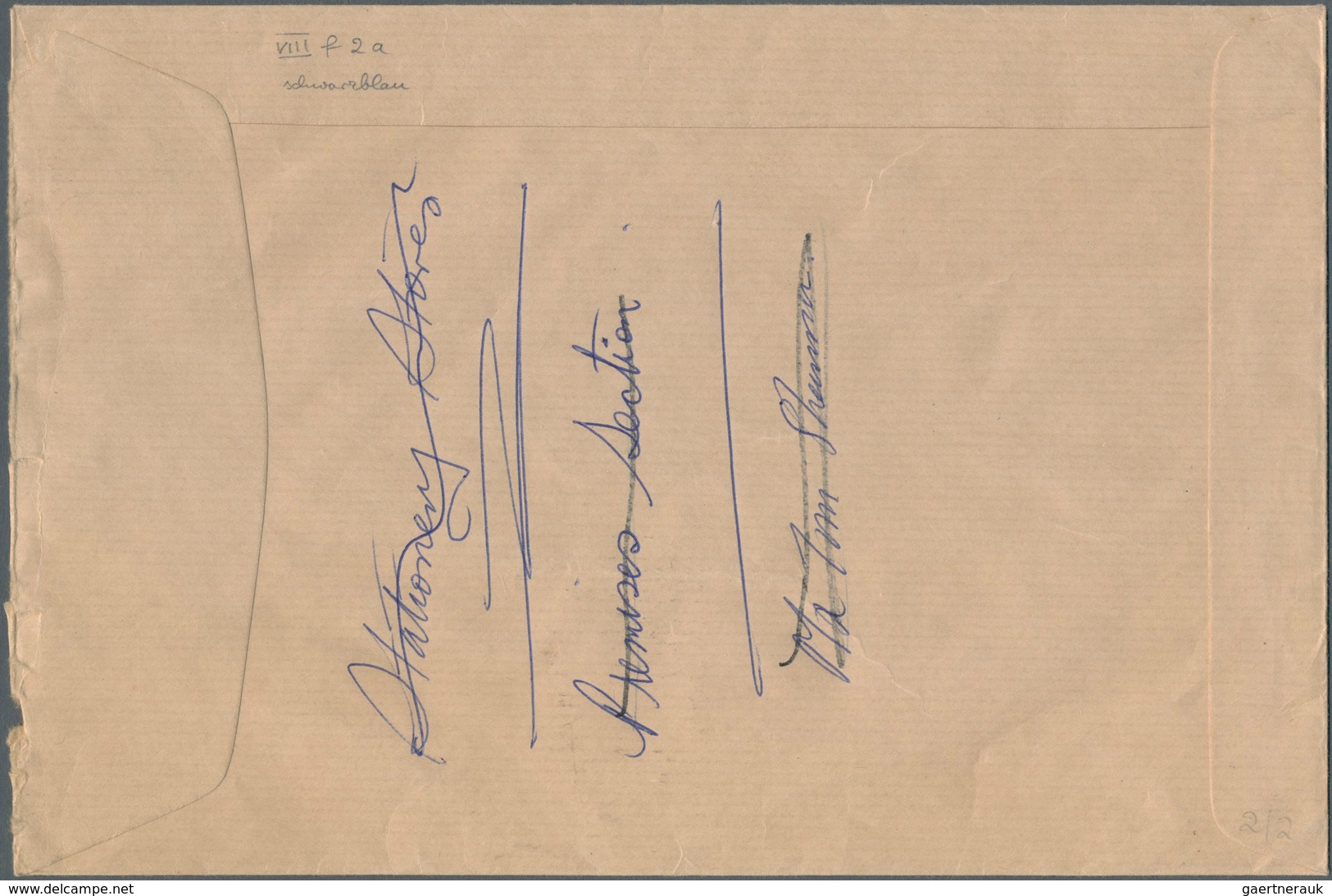 14469 Irland - Ganzsachen: Electricity Supply Board: 1964, 4 D. Black Blue Envelope On Laid Brown Wrapping - Ganzsachen