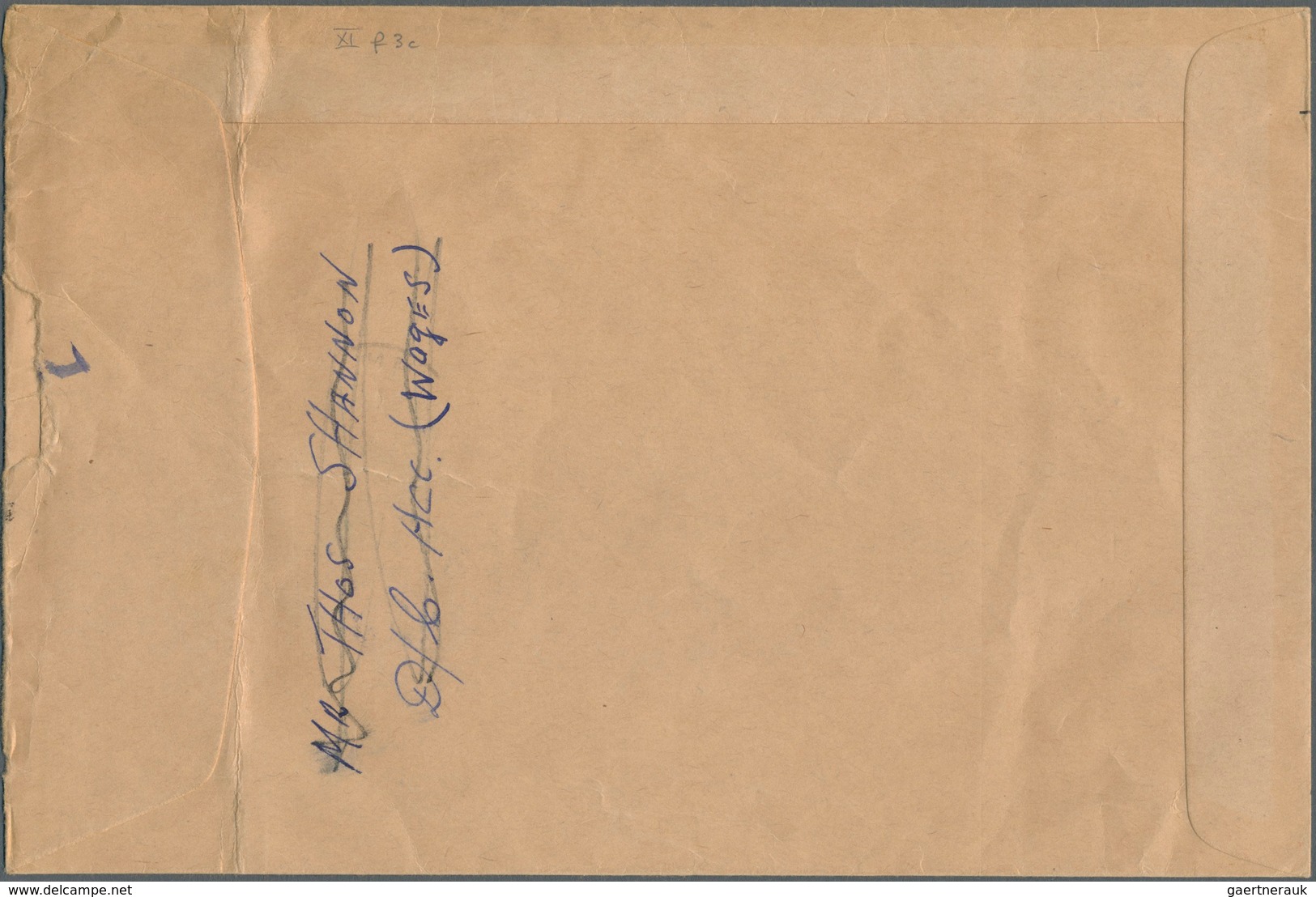 14491 Irland - Ganzsachen: Electricity Supply Board: 1966, 5 D. Violet Envelope On Blurred Brown Wrapping - Ganzsachen