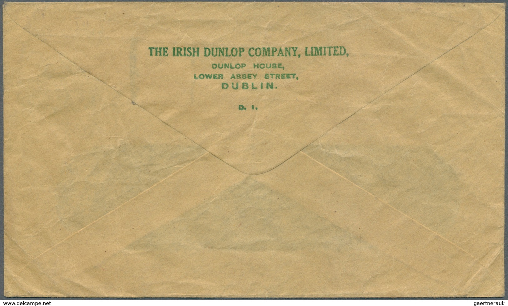 14497 Irland - Ganzsachen: The Irish Dunlop Co., Ldt.: 1946, 1/2 D. Pale Green Window Envelope (large Wind - Ganzsachen