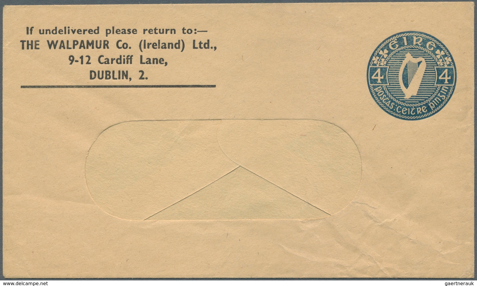 14554 Irland - Ganzsachen: The Walpamur Co. (Ireland) Ldt., Dublin: 1970, 4d. Deep Blue Window Envelope Wi - Ganzsachen