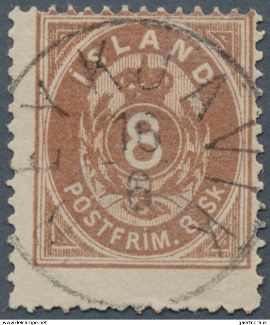 14600 Island: 1873, 8 Skilling Oval Cancelled With "REYKUAVIK 16 / 6 "datestamp. - Sonstige & Ohne Zuordnung