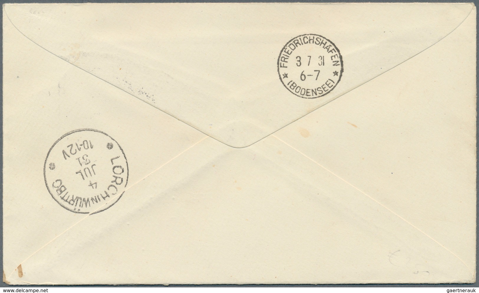 14627 Island: 1931, Zeppelin 30 A. And 2 Kr. Tied By Cds. "REYKJAWIK 30.VI.31" To Registered Cover With Ze - Sonstige & Ohne Zuordnung