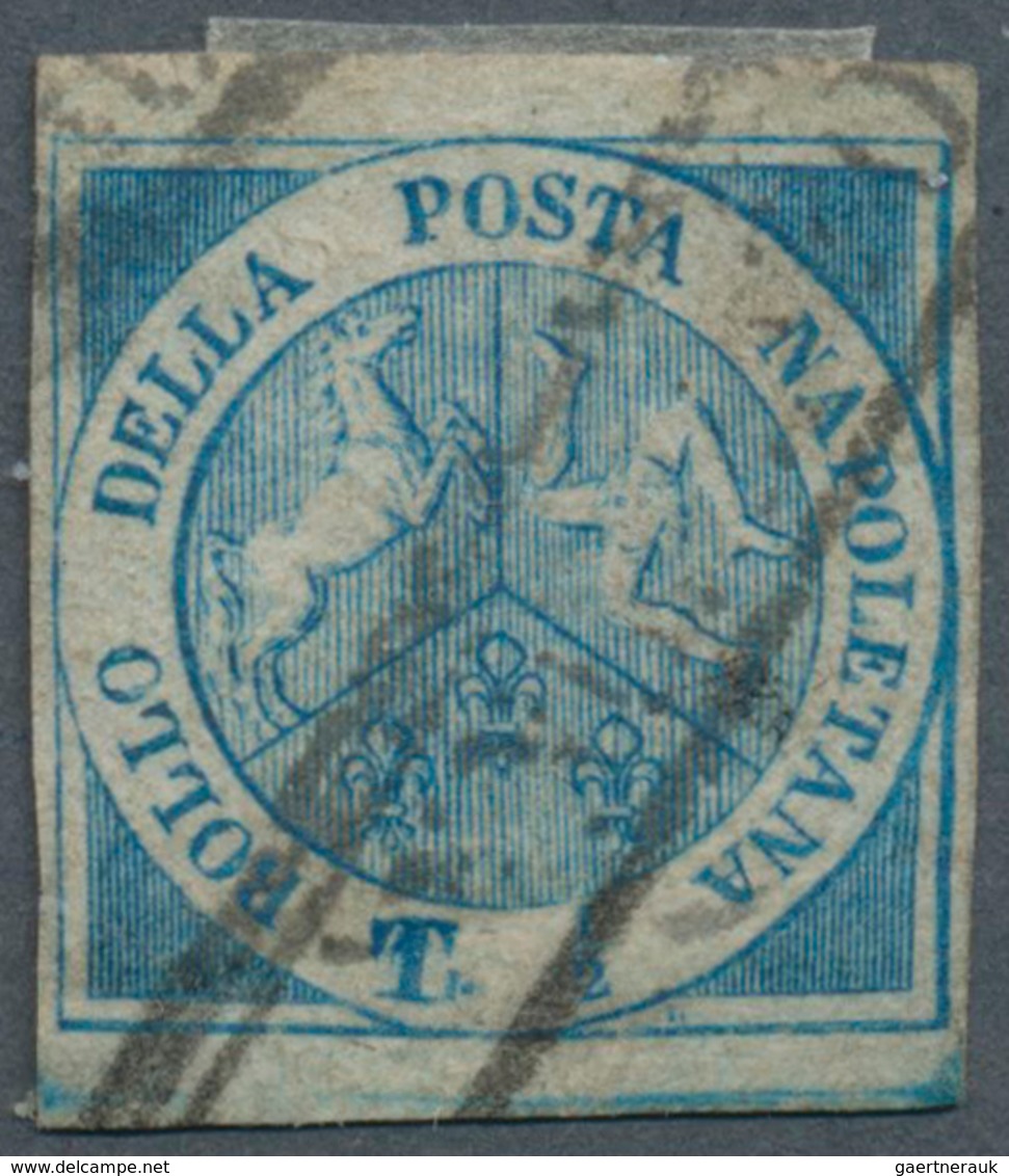 14662 Italien - Altitalienische Staaten: Neapel: 1860: 1/2 Tornese "Trinacria", Used, Good Margins, Thin S - Naples