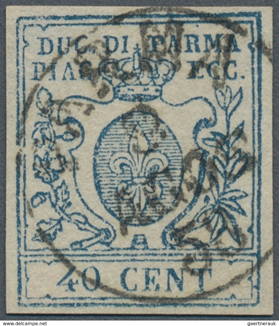 14668A Italien - Altitalienische Staaten: Parma: 1857, Neues Wappen 40 C, Type I (breite 0) Farbfrisch Und - Parma