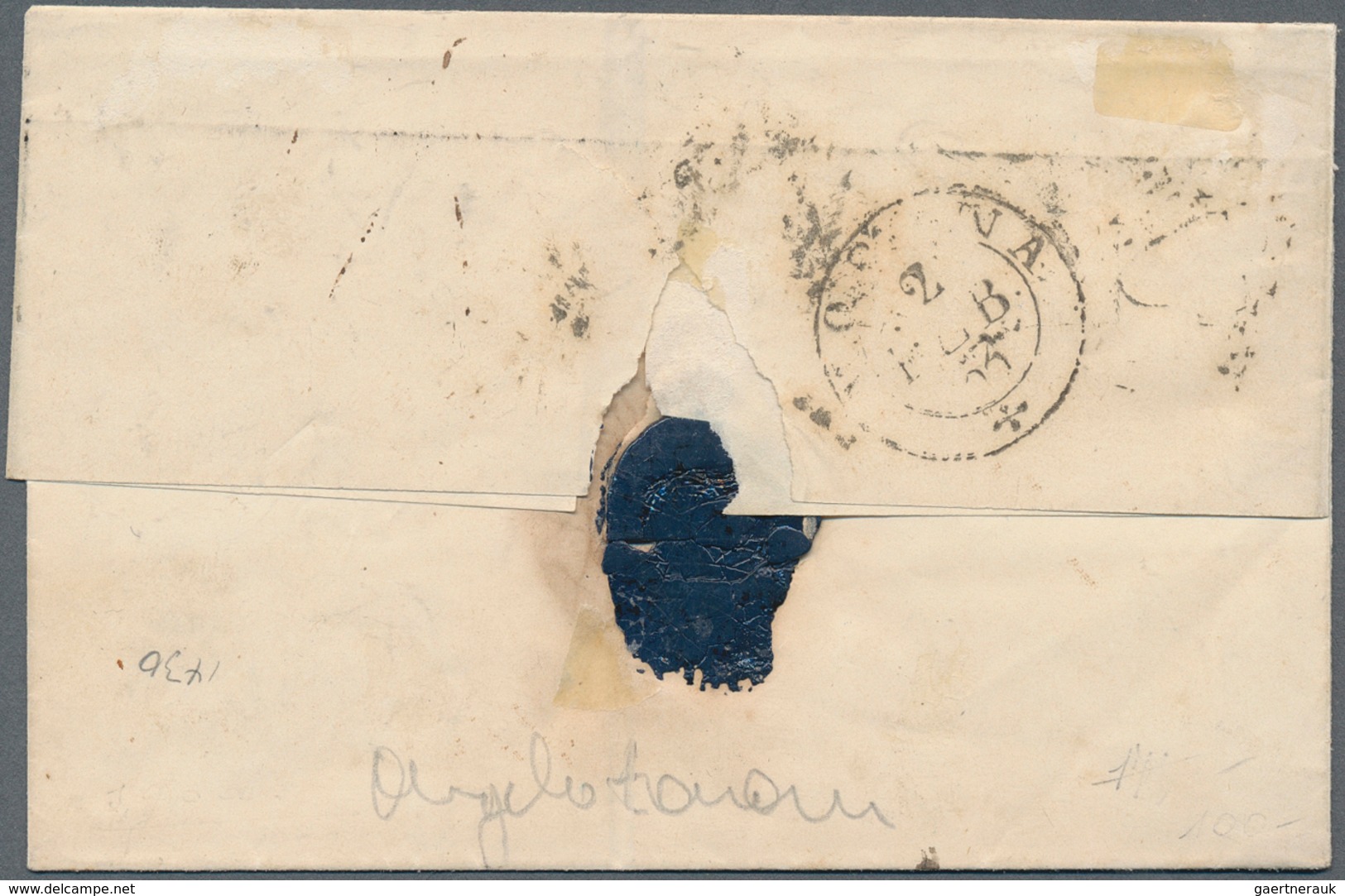 14673 Italien - Altitalienische Staaten: Sardinien: 1853: Letter From Turin To Modena, 31 Jan 53, Franked - Sardaigne