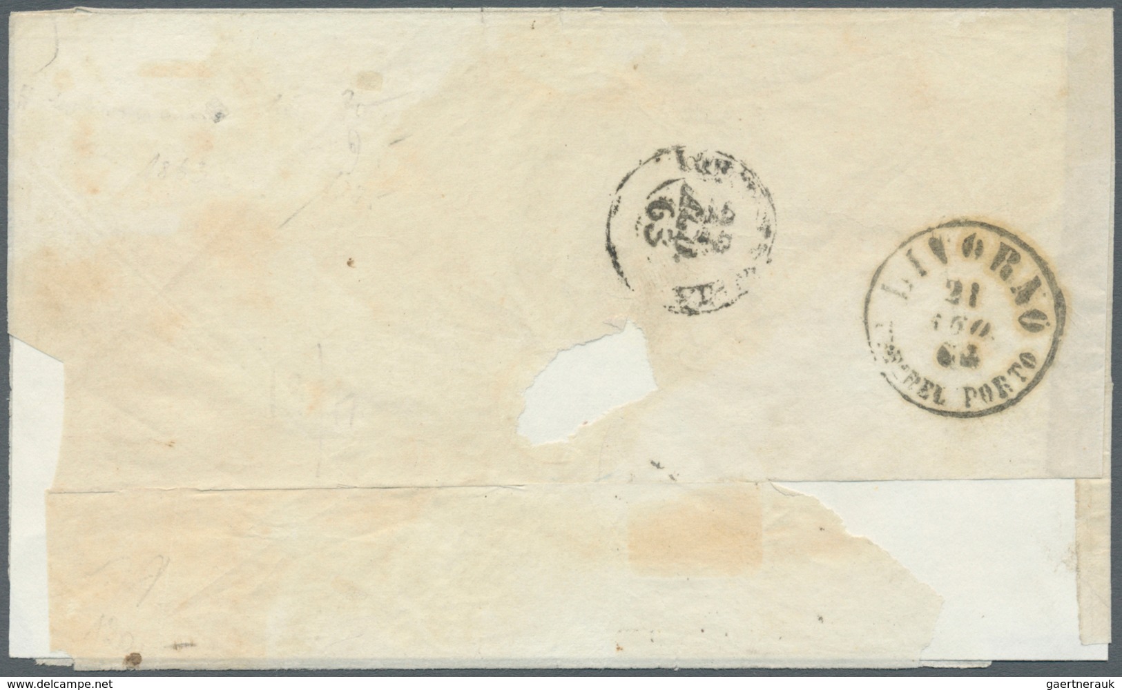 14678 Italien - Altitalienische Staaten: Sardinien: 1958/1963: Lot Of Two Letter "VIA DI MARE", First One - Sardaigne