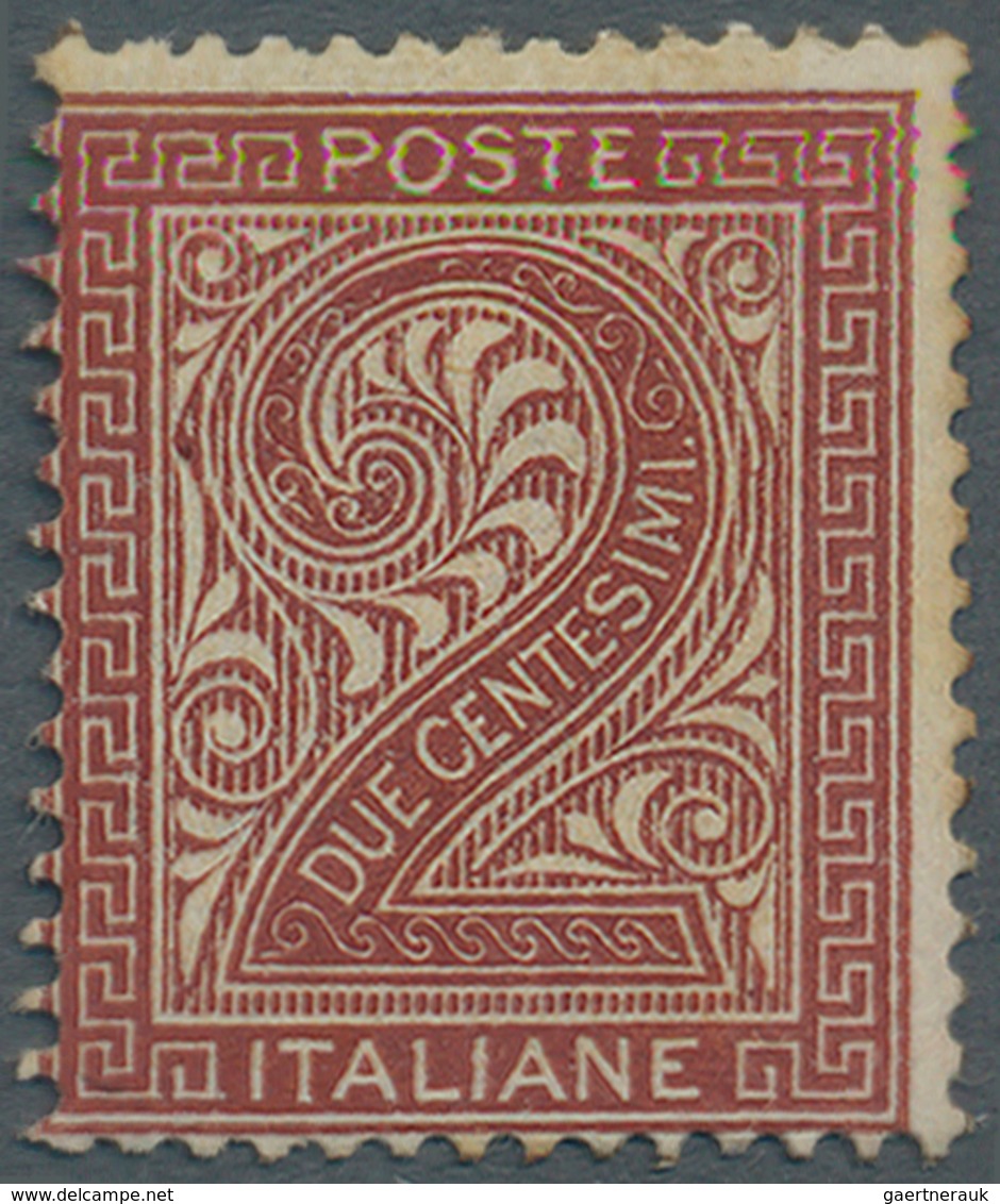 14723 Italien: 1865, 2c. Reddish Brown, London Printing, Fresh Colour, Well Perforated, Mint O.g. With Hin - Poststempel