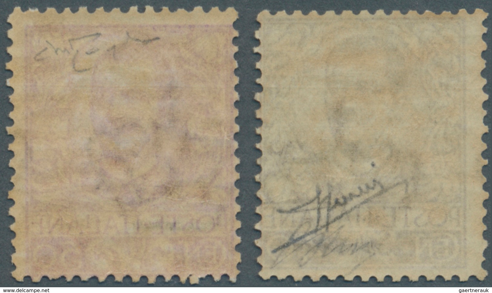 14735 Italien: 1901, 40c. Brown And 50c. Violet, Fresh Colour And Well Perforated, Unmounted Mint, Signed - Poststempel