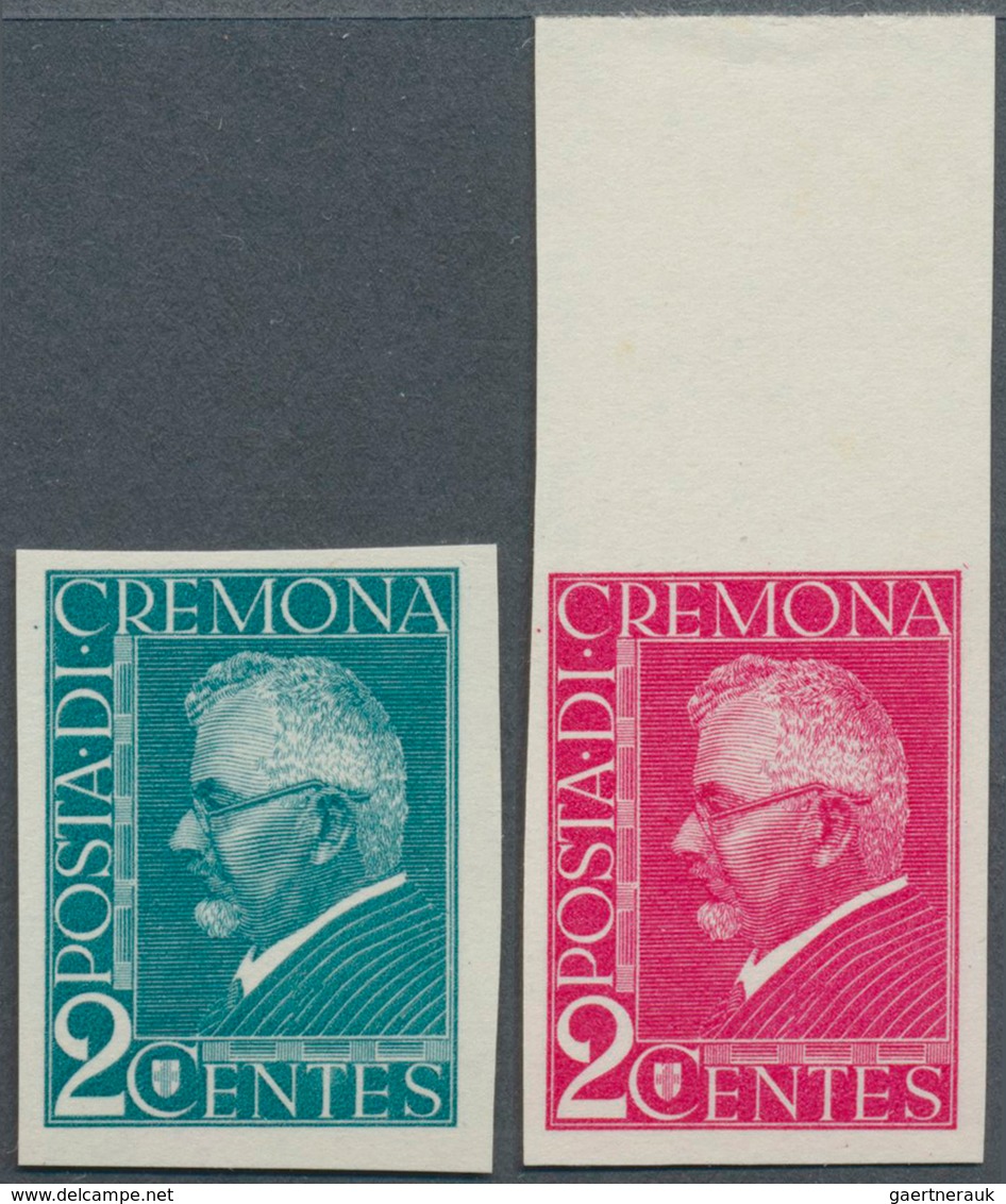 14744 Italien: 1924: "POSTA DI CREMONA 2 CENTES" ECKERLIN ESSAYS (probably Picturing Dr Eckerlin) Printed - Marcophilie