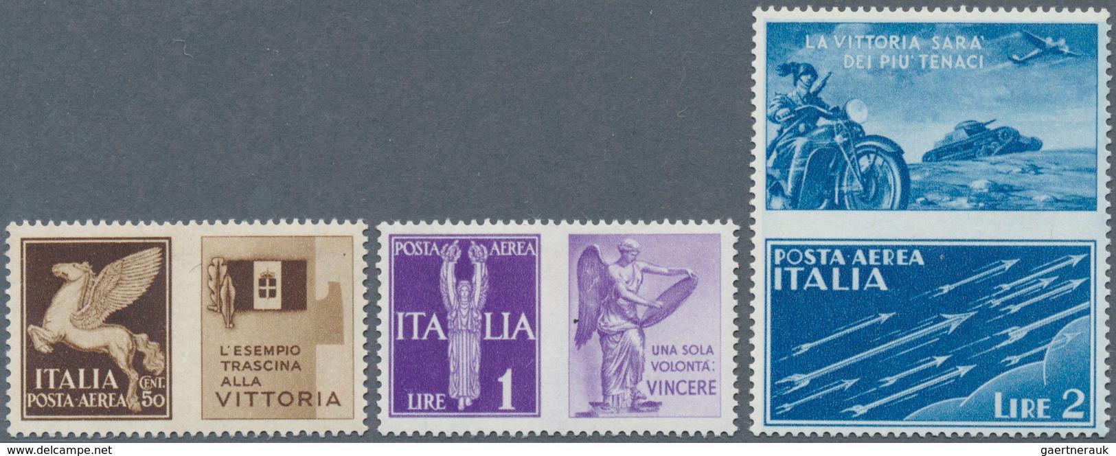 14749 Italien: 1930, Not Issued, War Propaganda, Mi. Nr. 328/P5-331/P7, Sassone Nr. 12 A-C, Mint Never Hin - Poststempel