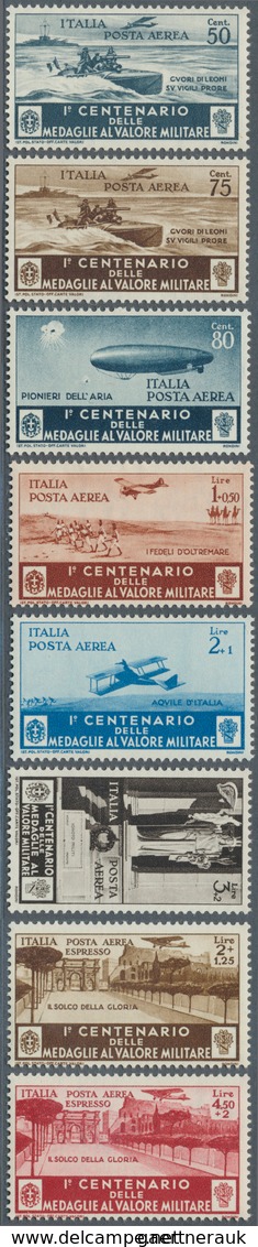 14761 Italien: 1934, Serie "100 Jahre Tapferkeitsmedaille" Tadellos Postfrisch (Sassone 750.- Euro) - Marcophilie