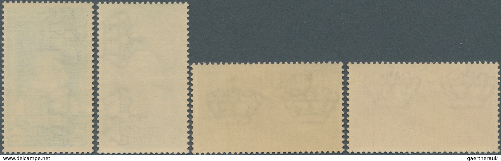 14762 Italien: 1935, Satz "1. Internationale Luft-Verkehrsausstellung Mailand", Tadellose Serie, Die Hohen - Poststempel