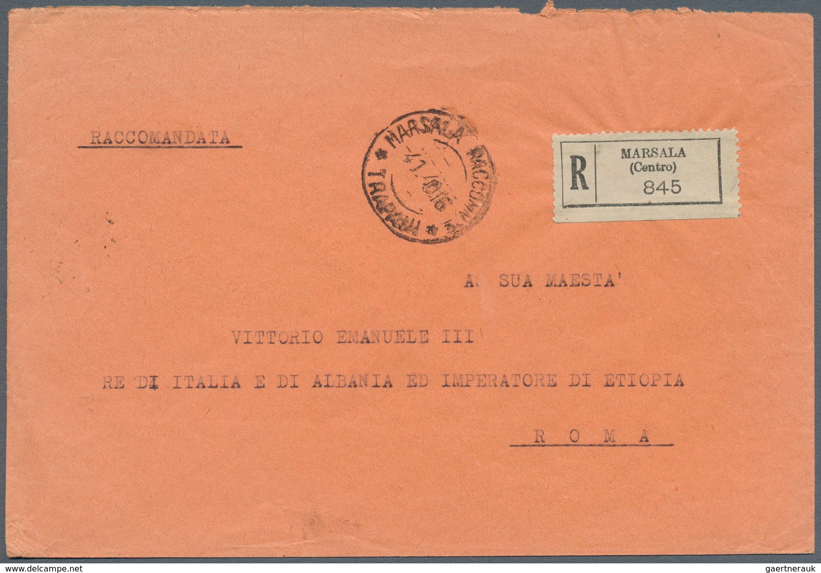 14765 Italien: 1939/1940. Lot With 2 Covers: 1 Cover From "Cosenza 26.8.39" To RACHELE MUSSOLINI, Roma And - Poststempel