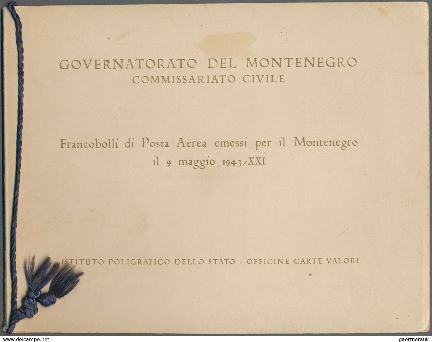 14829 Italienische Besetzung 1941/43 - Montenegro: 1943 Freimarken In Ministerfolder, Marken Liegen Auf St - Montenegro