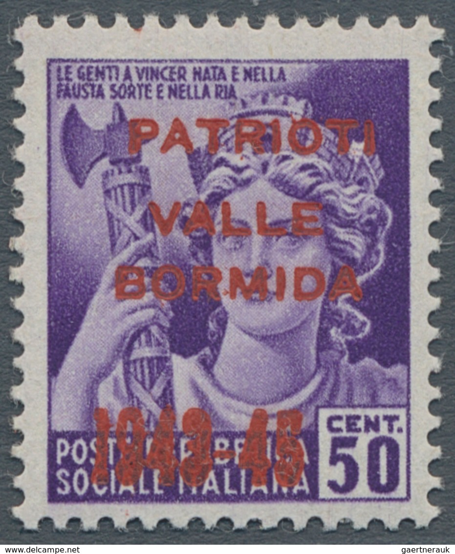 14842 Italien - Lokalausgaben 1944/45 - Valle Bormida: 1945, Lokalausgaben Valle Bormida, Zwei Postfrische - Nationales Befreiungskomitee