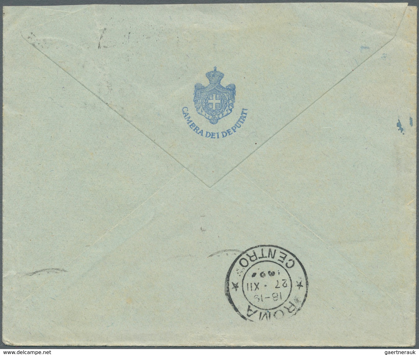 14875 Italien - Stempel: "ROMA CAMERA DEL DEPUTATI" clear on two preprinting covers 1924 and 1925 (one "Il