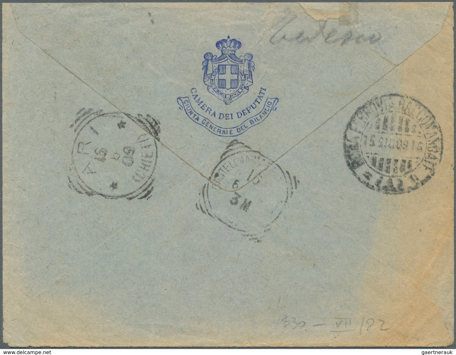 14875 Italien - Stempel: "ROMA CAMERA DEL DEPUTATI" clear on two preprinting covers 1924 and 1925 (one "Il