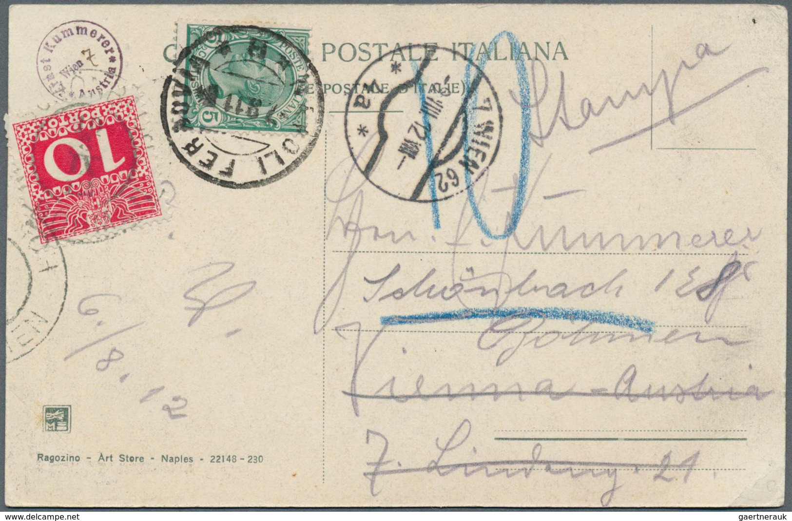 14878 Italien - Besonderheiten: 1903/1912, Three Insufficient Picture Postcards, First With Too Small Form - Non Classés